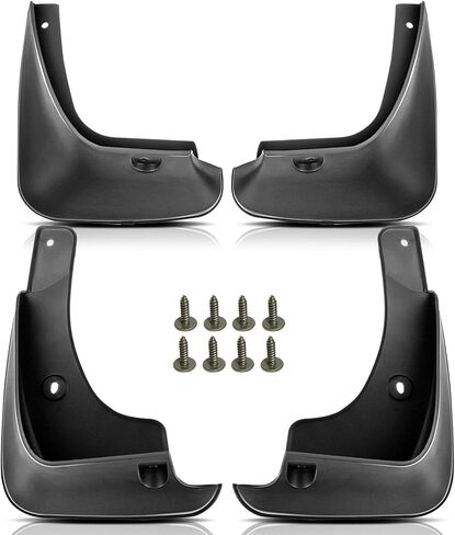 YHTAUTO Set of 4 Mud Flaps Splash Guards Accessories Replacement for Toyota Camry 2007 2008 2009 2010 2011 Sedan, Excluding SE Model, Front and Rear LH RH, Black in Kuwait