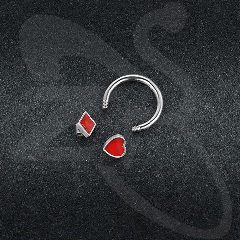 ZS 2pcs حلقة الحاجز الأنف الفولاذ المقاوم للصدأ ، 16G حدوة حدوة الحدوة الحدوة ، حلقة مقصورة حلقة غضروف حلزو تراجوس روك دايث. in Saudi Arabia