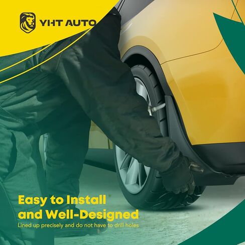 YHTAUTO Set of 4 Mud Flaps Splash Guards Accessories Replacement for Toyota Camry 2007 2008 2009 2010 2011 Sedan, Excluding SE Model, Front and Rear LH RH, Black in Kuwait