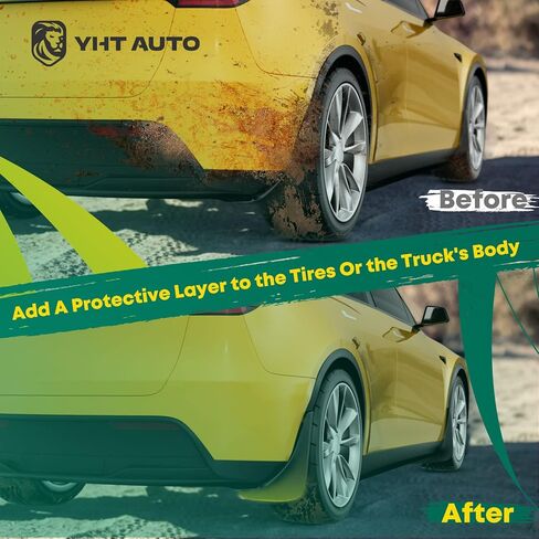 YHTAUTO Set of 4 Mud Flaps Splash Guards Accessories Replacement for Toyota Camry 2007 2008 2009 2010 2011 Sedan, Excluding SE Model, Front and Rear LH RH, Black in Kuwait