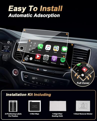 2025 Accord Hybrid Screen Protector - For 2023-2025 Honda Accord Hybrid 12.3-Inch Navigation Screen - 9H Tempered Glass Matte 2023-2025 Accord Hybrid(Sport/EX-L/Sport-L/Touring) Accessories Anti Glare in Kuwait