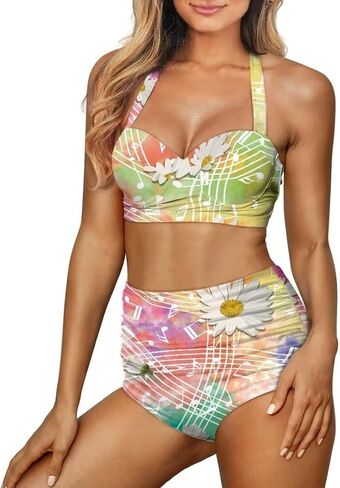 Tribal & Native Print Women's Bikini Set Swimsuit 2 Piece Bathing Suit Tummy Control Swimwear Tie String in Saudi Arabia
