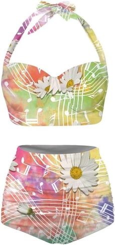 Tribal & Native Print Women's Bikini Set Swimsuit 2 Piece Bathing Suit Tummy Control Swimwear Tie String in Saudi Arabia