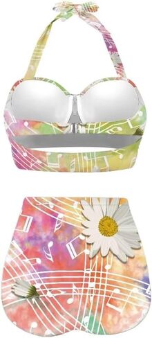 Tribal & Native Print Women's Bikini Set Swimsuit 2 Piece Bathing Suit Tummy Control Swimwear Tie String in Saudi Arabia