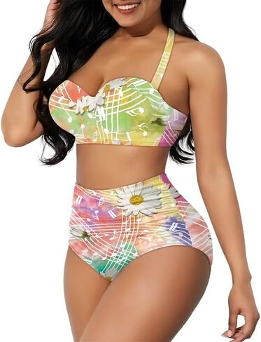 Tribal & Native Print Women's Bikini Set Swimsuit 2 Piece Bathing Suit Tummy Control Swimwear Tie String in Saudi Arabia