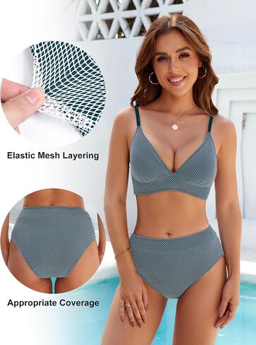 BMJL Womens High Waisted Bikini Set Two Piece Swimsuits Triangle Bathing Suits 2025 Swimwear in Saudi Arabia