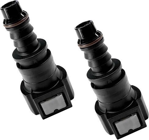 2 PCS Fuel Line Quick Connector, 3/8 SAE to 5/16 ID Nylon Tubing Straight Fuel Line Connector, Bundy Female to Hose Barb Straight Fitting Quick Plugs for Most Vehicles (Elbow) in Kuwait