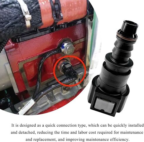 2 PCS Fuel Line Quick Connector, 3/8 SAE to 5/16 ID Nylon Tubing Straight Fuel Line Connector, Bundy Female to Hose Barb Straight Fitting Quick Plugs for Most Vehicles (Elbow) in Kuwait