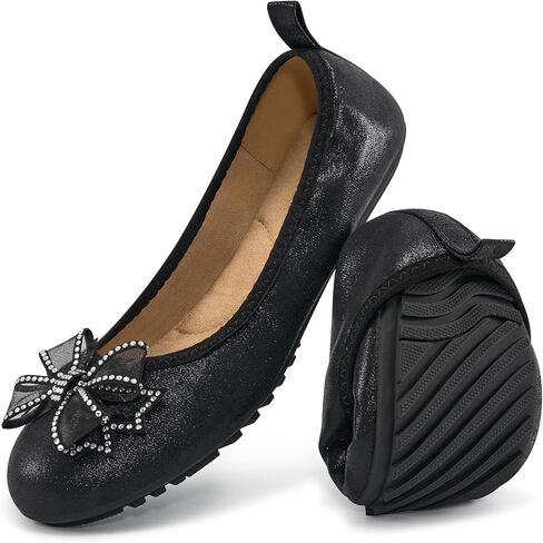 Aomigoct Ballet Flats for Women Shoes: Comfortable Round Toe Work Flats - Ladies Wedding Slip On Dressy Shoes in Saudi Arabia