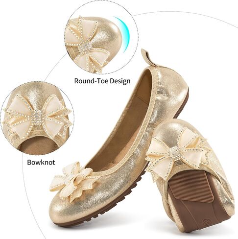 Aomigoct Ballet Flats for Women Shoes: Comfortable Round Toe Work Flats - Ladies Wedding Slip On Dressy Shoes in Saudi Arabia