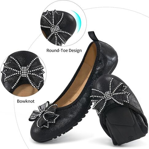 Aomigoct Ballet Flats for Women Shoes: Comfortable Round Toe Work Flats - Ladies Wedding Slip On Dressy Shoes in Saudi Arabia