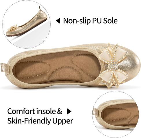 Aomigoct Ballet Flats for Women Shoes: Comfortable Round Toe Work Flats - Ladies Wedding Slip On Dressy Shoes in Saudi Arabia