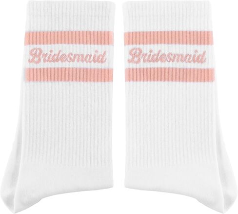 Geyoga Bridesmaid Socks for Women Cotton Bridesmaid Wedding Socks Gifts for Bridal Engagement Wedding Party Favors in Saudi Arabia