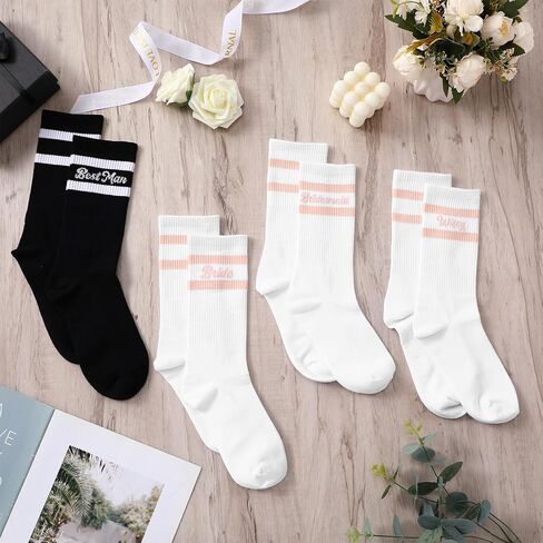 Geyoga Bridesmaid Socks for Women Cotton Bridesmaid Wedding Socks Gifts for Bridal Engagement Wedding Party Favors in Saudi Arabia