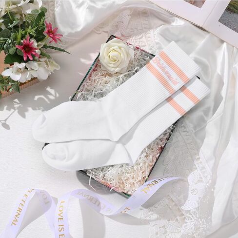 Geyoga Bridesmaid Socks for Women Cotton Bridesmaid Wedding Socks Gifts for Bridal Engagement Wedding Party Favors in Saudi Arabia