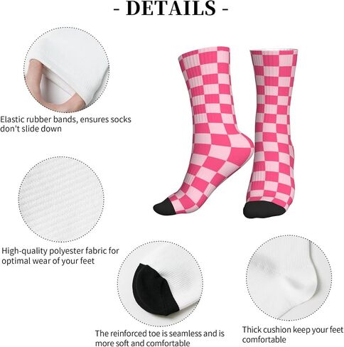 Checkered Socks, Cute Socks for Women for Travel, Running, Daily in Kuwait