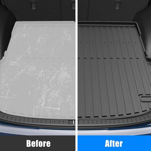Garvee All Weather Cargo Liner متوافقة مع Santa Fe 2021 2022 2023 ، حصيرة أرضية جذاب ثقيلة مع دعم غير قاطع ، وبطانة جذع للشحن وملفات شحن خلفية ، أسود in Kuwait