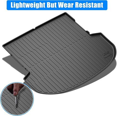Garvee All Weather Cargo Liner متوافقة مع Santa Fe 2021 2022 2023 ، حصيرة أرضية جذاب ثقيلة مع دعم غير قاطع ، وبطانة جذع للشحن وملفات شحن خلفية ، أسود in Kuwait
