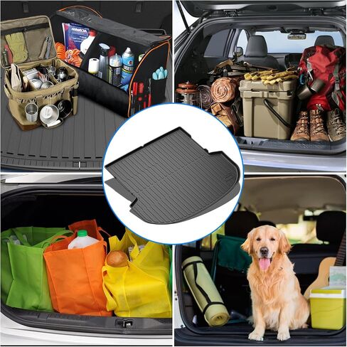 Garvee All Weather Cargo Liner متوافقة مع Santa Fe 2021 2022 2023 ، حصيرة أرضية جذاب ثقيلة مع دعم غير قاطع ، وبطانة جذع للشحن وملفات شحن خلفية ، أسود in Kuwait