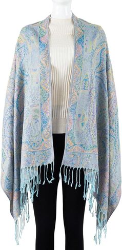 Pashmina Feel Shawls Wraps Rave Scarf for Women Soft Silky Reversible Men Scarves Hijab in Saudi Arabia