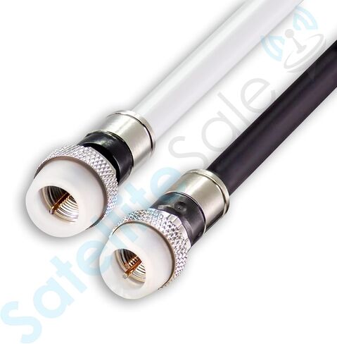 SatelliteSale Digital RG-6/U 75 Ohm Coaxial Cable with F-Type Waterproof Connectors Indoor/Outdoor Universal Wire Black Cord 3 feet in Kuwait