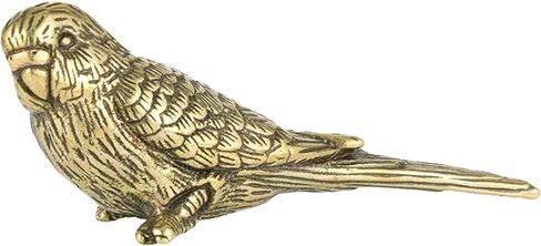 Brass Golden Bird Figurines Small Birds Statues Vintage Brass Bird Statue Retro Figurine Home Decor Ornaments for Living Room, Bedroom, Office Desktop, Cabinets (2Pcs Sparrow) in Saudi Arabia
