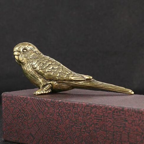 Brass Golden Bird Figurines Small Birds Statues Vintage Brass Bird Statue Retro Figurine Home Decor Ornaments for Living Room, Bedroom, Office Desktop, Cabinets (2Pcs Sparrow) in Saudi Arabia