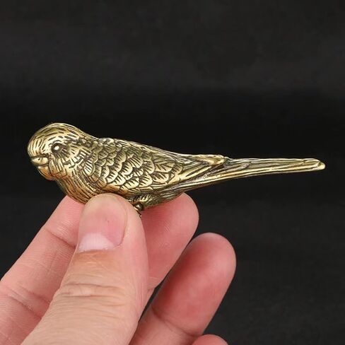 Brass Golden Bird Figurines Small Birds Statues Vintage Brass Bird Statue Retro Figurine Home Decor Ornaments for Living Room, Bedroom, Office Desktop, Cabinets (2Pcs Sparrow) in Saudi Arabia