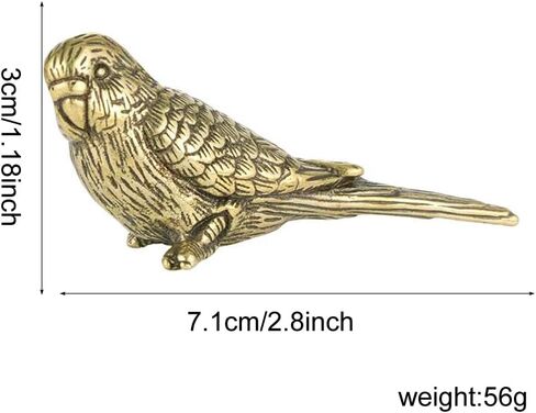 Brass Golden Bird Figurines Small Birds Statues Vintage Brass Bird Statue Retro Figurine Home Decor Ornaments for Living Room, Bedroom, Office Desktop, Cabinets (2Pcs Sparrow) in Saudi Arabia