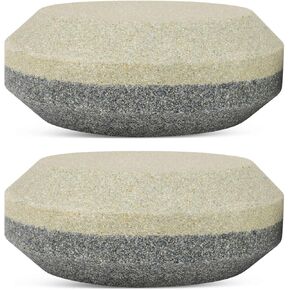 IMPRESA Axe Sharpening Puck & Tool Sharpener Pack of 2 280 & 120 Grit, Dual Grit Whetstone Puck Blade Sharpener for Garden Tools, Axe Sharper Disk for Sharpening Dull, Blunt /E143Tired Edges-Knife