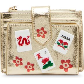 Betsey Johnson Women's Bam Bifold Wallet, Gold, One Size