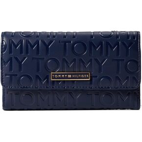 Tommy Hilfiger Irene II Continental Wallet Embossed Smooth PVC Tommy Navy One Size