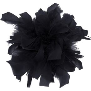 Elegant Feather Flower Large Brooch Lapel Pins for Women Men Wedding Party Dance Banquet Big Pins for Floral Shawl Dress Suit Clothes Accessories Corsage Brooches Jewelry Gifts 7.87in