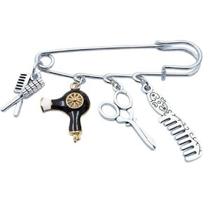 Coadipress Crystal Comb Scissors Brooch Pin للنساء الرجال الفريد من نوعه الذهب