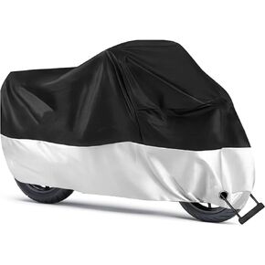RACOONA Motorcycle Covers,Motorcycle Cover Waterproof Outdoor,Car Accessories Motorbike Covers with Storage Bag,Use for Outside Storage Anti Dust Rain UV Protection,Fits up to 96.5" Motorcycles