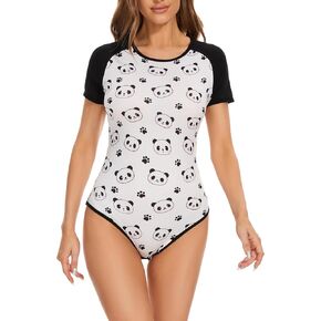 Bodysuit Romper Onesie Pajamas Bodysuit Top Button Crotch Onesies-Panda Onesie