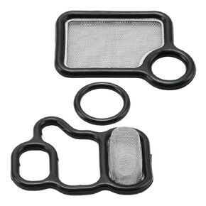 Philtop 917-176 VVT VTEC Solenoid Gasket Sailve Set 3 PCS 15815-RAA-A02 FITS 2002-2014 Honda CR-V Element Civic Si Fit Crosstour ، Acura RSX BASE 15845-RAA-A01 9131319-PAA-ARA-AA01.