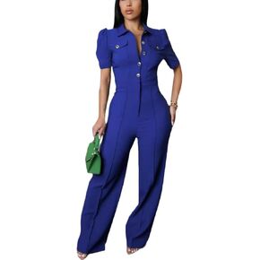 Women's formal elegant and sexy straight pants business party jumpsuit