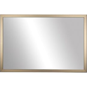 Frame My Mirror Gold Framed Mirror, 26" x 32" Champagne Bronze Mirror for Bathroom, Wood Frame, True Reflections Glass, Ellis Design, Hangs Horizontally or Vertically, Made in USA