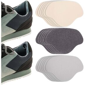 Shoe Heel Repair 18Pcs Sneaker Toe Prevention Repairs Wear Self-Adhesive Shoe Repair Shoes Hole Toeburst Patch Heel Hole Patch for Back of (Beige