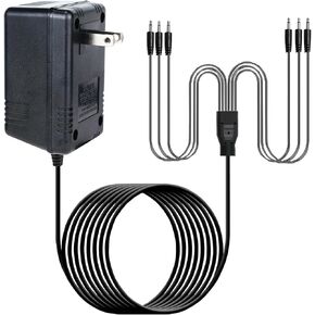 Power Adapter Compatible with Department 56 Accessories for Villages Accessories 56.55026 5655026; 3v DC Adapter for Christmas Halloween Village House Lantern Street Lamp Accessories(6 Output)