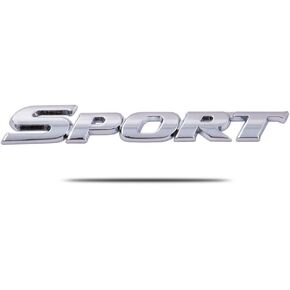 1x Metal Sport Racing Car Rear Side Trunk Tailgate Emblem Badge Decal Stickers (Silver)