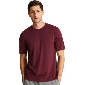 GreenMount Summer Silk Cashmere Essential Round Neck T-Shirt Light Weight Short Sleeve for Men