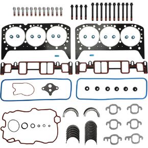Engine Cylinder Head Gasket Set with Head Bolt Fits for Chevy Astro Blazer C1500 Express 1500 2500 for GMC C1500 Jimmy Safari P3500 SAVANA 4.3L V6 Vortec 1996-2006 ES74034 HS8-10306