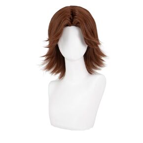 Game Cosplay Wigs Short Straight Wig Brown Hair Heat Resistant Wig Party Wigs