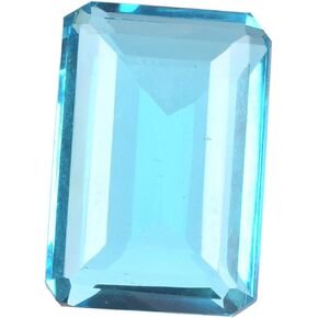 GEMHUB Swiss Blue Topaz 90.00 Ct Pendant Size Emerald Cut Gemstone for Jewelry Making