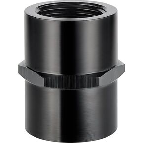 EVIL ENERGY 1/8″ NPT Female to 1/8″ NPT Female Fitting Adapter Straight Aluminum Black