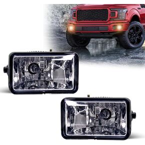 أضواء الضباب لعام 2015 2016 2017 2018 2019 2020 Ford F150 Lights Lights Assembly Kit لعام 2017 2018 Super Duty مع H10 12V 42W Halogen Plubs (عدسة واضحة)