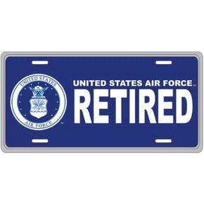 US Air Force Retired License Plate