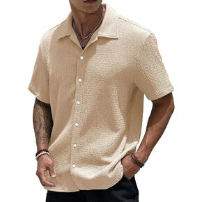 Men's Casual Shirts Short Sleeve Button Down Shirt for Men Vacation Clothing Beach Fashion Summer Tops